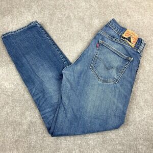 Levi's 559 Straight Leg Jeans Mens 34x30 Blue Denim Stretch Relaxed Fit Zip Fly